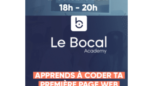 Workshop Le Bocal : Apprendre à coder sa première page web