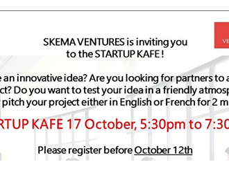 Lancement du 1er SKEMA Startup Kafé à Sophia Antipolis le 17 octobre !
