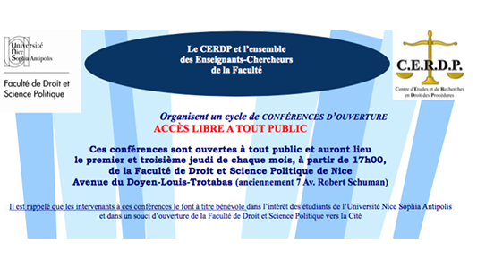 Conférence CERDP du 2 février : "Le juge au sein de l'état d'urgence" 