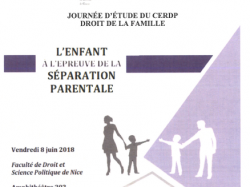 CERDP : journée d'étude sur le thème "L'enfant à l'épreuve de la séparation parentale"