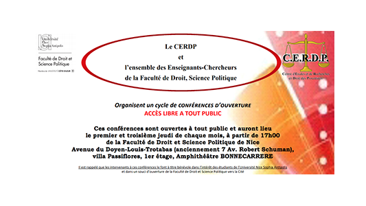 Conférence CERDP : "Eclairages sur les règles d'urbanisme applicables au lotissement"