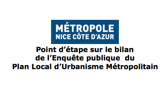 Point d'étape sur le bilan de l'Enquête publique du Plan Local d'Urbanisme Métropolitain 