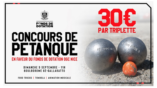 Participez au Concours de Pétanque en faveur du Fonds de Dotation OGC Nice !