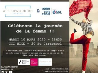Le prochain AfterWork RH Côte d'Azur célèbrera les femmes le 10 mars !