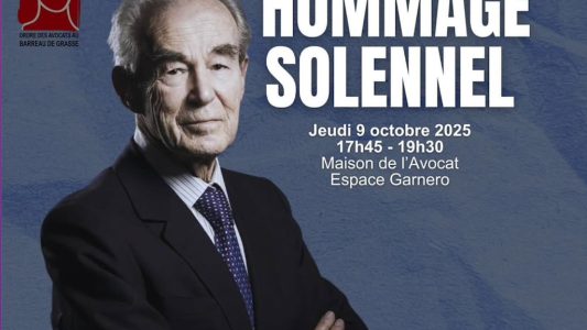 Le barreau de Grasse rendra hommage jeudi à Robert Badinter, figure majeure de la justice française