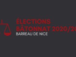 Barreau de Nice : Dates des élections Bâtonnat Mandat 2020/2021 