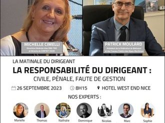 Matinale du Dirigeant : "La responsabilité pénale et civile du chef d'entreprise"