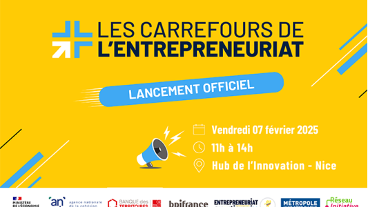 Lancement du Carrefour de l'Entrepreneuriat Métropole Nice Côte d'Azur le 7 février