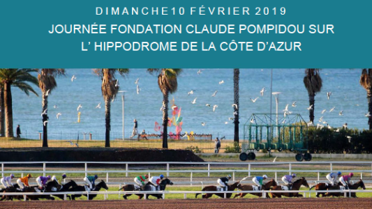 Ce dimanche 10 février l'Hippodrome de la Côte d'Azur journée exceptionnelle Fondation Claude Pompidou