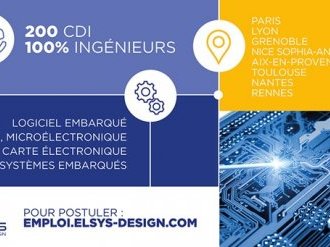 ELSYS Design recrute 200 ingénieurs systèmes embarqués en 2022, dont 45 à Nice Sophia-Antipolis