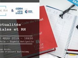 Save the date ! Les "Actualités Sociales & RH" décryptées lors du prochain AfterWork RH Côte d'Azur le 12 mars 