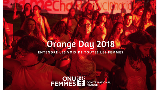 La Croisette se pare d'un tapis de lumière orange pour Orange Day de l'ONU