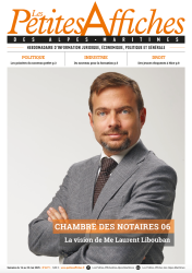 Une de la semaine des Petites Affiches des Alpes Maritimes