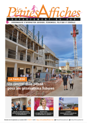 Une de la semaine des Petites Affiches des Alpes Maritimes