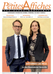 Une de la semaine des Petites Affiches des Alpes Maritimes