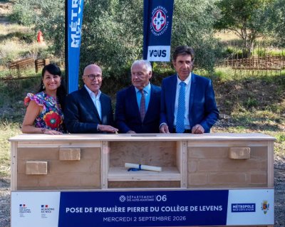 Levens : la première pierre du futur collège posée